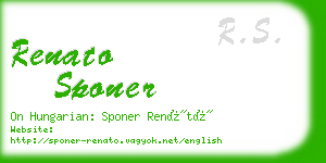 renato sponer business card